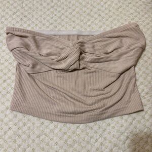 S | SHEIN | Tan | Cropped Tube Top